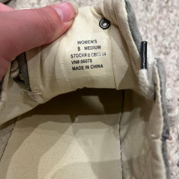 LL Bean Sunwashed Canvas Slip on Sneakers Sz 8 Womens Green Casual Preppy - Picture 5 of 7